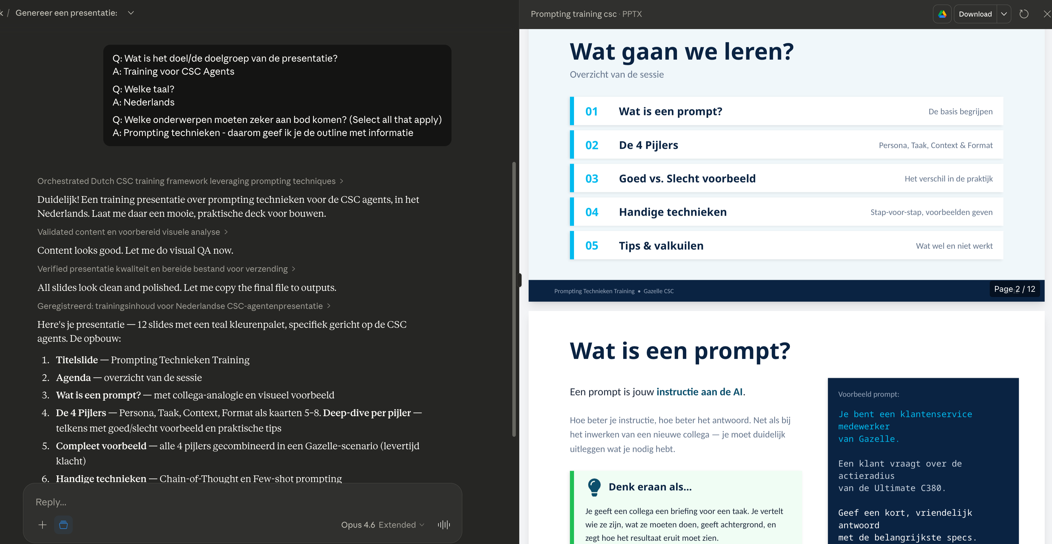 AI prompt voorbeeld - van een uur werk naar één prompt